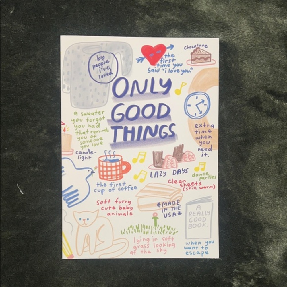 Only Good Things Illustrated Booklet - Blue & Red Cover